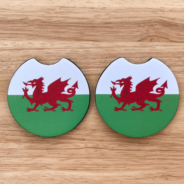 Car Coasters 2 pack, Various Designs in vibrant colours. 7cm in diameter, 2.75”