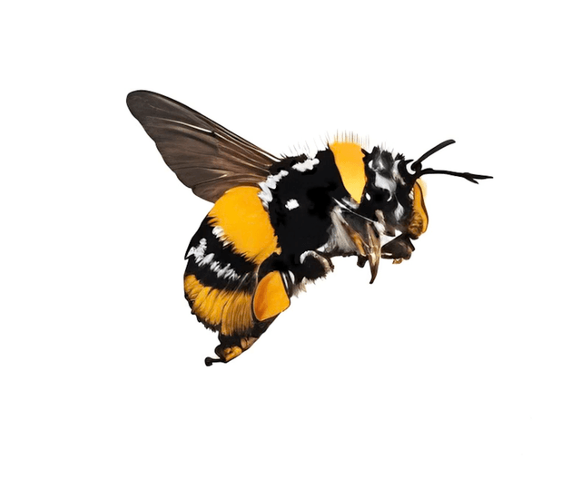 Bumblebee Coaster - Vibrant colours with a glossy finish. 9.8cm x 9.8cm x 0.4cm