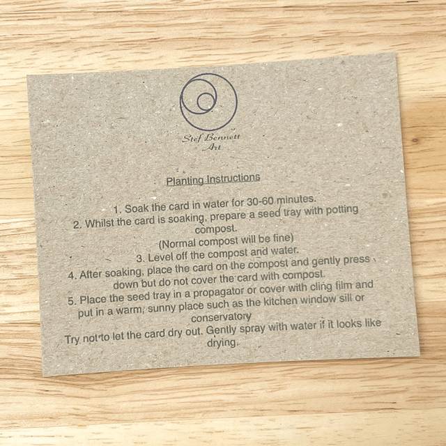 Plantable Thinking of You card with a Lavender design